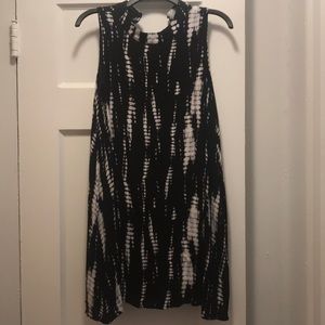 Tie Dye Black & White Dress